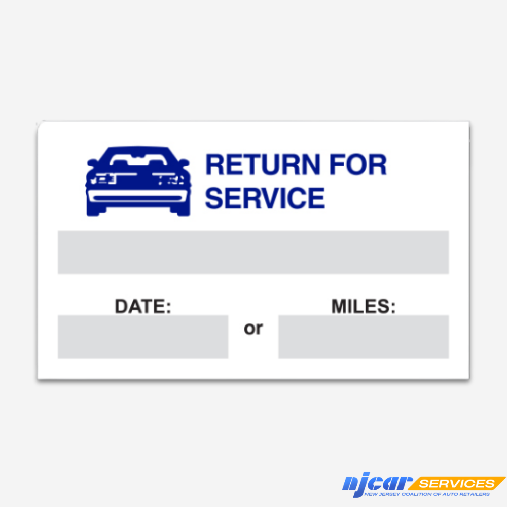 "Return For Service" Static Cling Decal